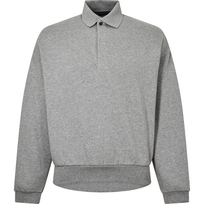 Fear of god essentials Блуза с яка FEAR OF GOD ESSENTIALS Men's Long Sleeve Polo Shirt - Dark Hthr Oat