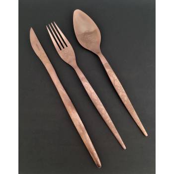 Herdmar (Португалия) Комплект гравирани прибори за хранене HERDMAR TIFFANY №1 с матирано шоколадово PVD покритие - 36 части (Herdmar 112-3036-0517-190-1303)