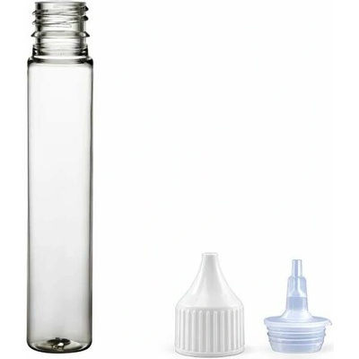 Via Plastová lahvička čirá vysoká s bílou špičkou 25 ml