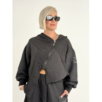 H4 top s kapucňou PORTIA 631 Čierna