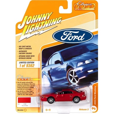 Johnny Lightning Ford Mustang 2003 červená v 1:64