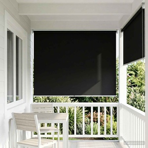 vidaXL Щора за открито с UV защита Черно 100 x 230 см (Ш x В) (42041258)