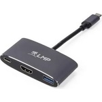 LMP USB-C Multiport Adapter HDMI & USB 3.0 - адаптер за свързване от USB-C към HDMI 4K, USB-C, USB-A (тъмносив)