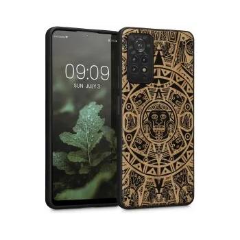 kwmobile Дървен калъф с дизайн черешово дърво за Xiaomi Redmi Note 11 Pro / Note 11 Pro (5G) - светлокафяв