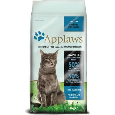 Applaws Adult Ocean Fish with Salmon GRAIN FREE - храна за котки над 1 година с 50% океански риби и сьомга 350 гр 4007