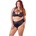Cottelli Collection Plus Size - кръстосан сутиен и бикини (черно) - 85E/L