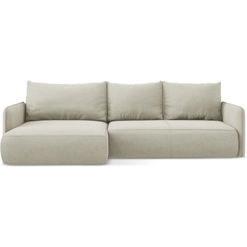 makamii Кремав разтегателен ъглов диван с място за съхранение (ляв ъгъл) Nanea - Makamii (NANEA_LCF_M_24_P1_C13)