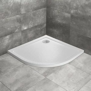 Radaway Doros A Stone полукръгло душ корито 80x80 см бял акрил (SDRA8080-01-04S)
