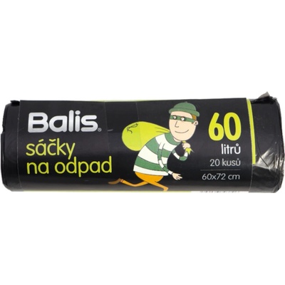 Balis pytle HDPE 60 l 7µm 20ks černé