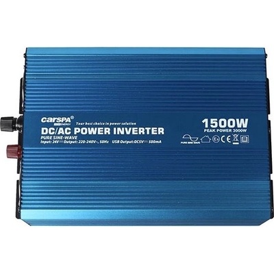 Carspa P1500-24 24V/230V 1500W, čistá sínusovka | Zboží Auto