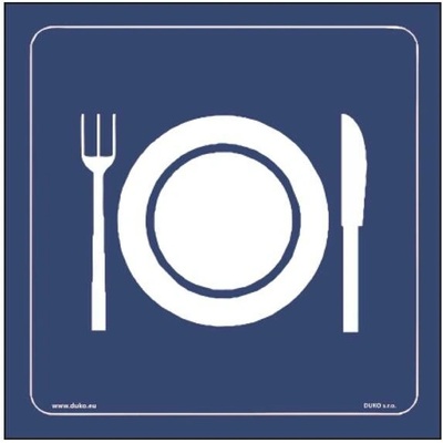 DUKO RESTAURACE symbol modrý Formát: 200 x 200 mm
