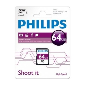 Philips SDXC 64 GB class 10 FM64SD55B