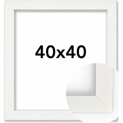 Fotorámeček Modena Rozměr: 40 x 40 cm, Barva: Bílá, Typ zasklení: Plexi