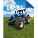 Detexpol přehoz na postel Traktor blue farm 170 x 210 cm