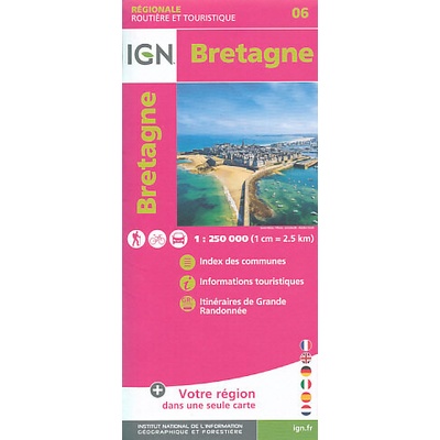 mapa Bretagne 1:250 t.