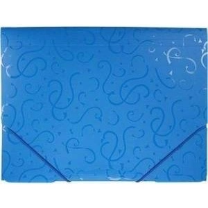 TITANUM Briefcase A4 with eraser patterns blue