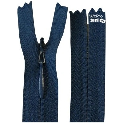 zip skrytý spir TMAVĚ MODRÝ No3 4411XX