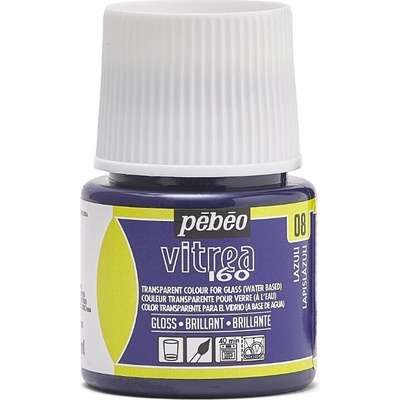 Pébéo Napaľovacia farba na sklo Vitrea 160 45 ml 08 Lazuli