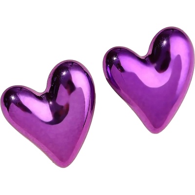 HARAHU Обеците AD-33362 - Herz / Лилава KP33362 (AD-33362)