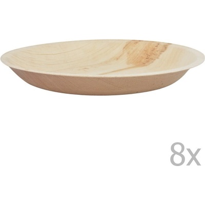 Súprava 8 jednorazových tácok z palmového listu Esschert Design, ⌀ 17 cm