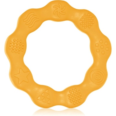 BabyOno Be Active Silicone Teether Ring гризалка Yellow