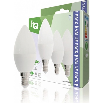 HQ LED žárovka matná 3 W E14 svíčka teplá bílá 3 ks
