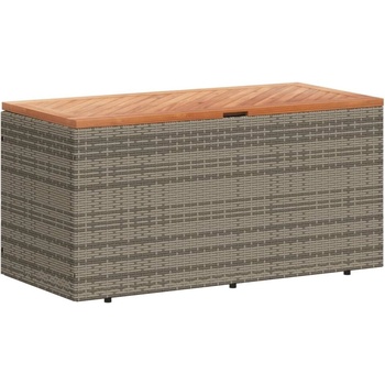 Градинска кутия за съхранение сив 110x50x54 см PE ратан акация