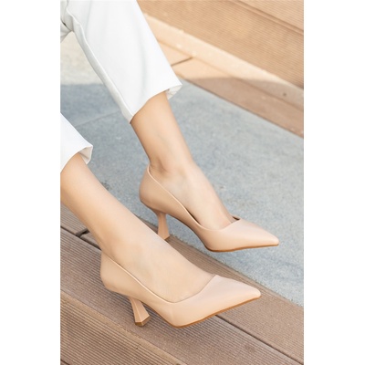 Moda Trend Дамски елегантни обувки - Бежови #363032 (363032_Бежов)