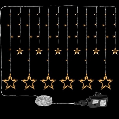 Voltronic Vianočný záves hviezdy 150 LED teplá biela