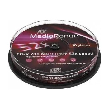 MediaRange CD-R 700MB, 10 броя (шпиндел)