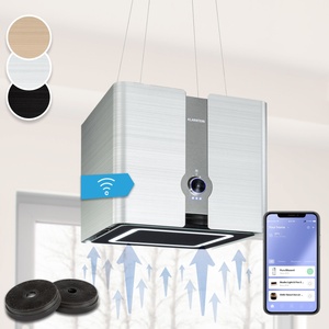 Klarstein Futurelight Smart, Островен абсорбатор, Рециркулация, 413m³/h, LED, неръждаема стомана (CGCH6-Futurelight-SL) (CGCH6-Futurelight-SL) - electronic-star