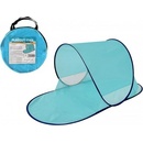 Teddies Stan plážový s UV filtrom 140x70x62cm samorozkladací polyester/kov ovál modrý v látkovej taške
