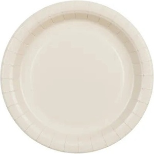 Party Deco Хартиени Чинии в Бежов Цвят - 18 см (tpp90-013)