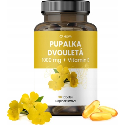 MOVit Pupalka dvouletá 1000mg+Vitamin E 90 tobolek