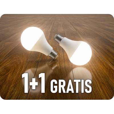 V-TAC LED žárovka E27, 20W, 2452lm, A80, 1+1 studená bílá