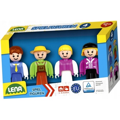 Lena Sada figurek Truxx 4ks plast 8cm modrá sada v krabičce 18x10x5cm