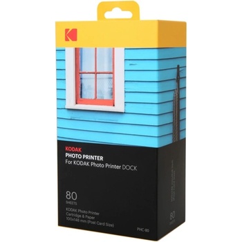 Kodak Фотохартия Kodak Photo Printer Dock Cartridge, 4 x 6 inch, за Kodak KODPD450WEU, 80 листа (KODPHC80)