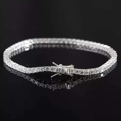 Silenti Jewelry Сребърна гривна "Лукс" - Малка - 2мм камък