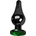 X Fun Метално дилдо Butt Plug с бижутерия "CAPSULE GREY GREEN" 8 см размер - S