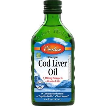 Carlson Labs Norwegian Cod Liver Oil 1100 mg [250 мл] Натурален