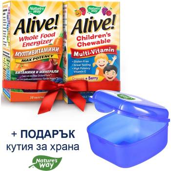 Nature's Way Alive Комплект Мултивитамини Max Potency & Multi-Vitamin, 2 х 30 таблетки, Nature's Way (25225)