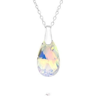Prosperk Luxusní stříbrný přívěsek slza Swarovski duhová S4128