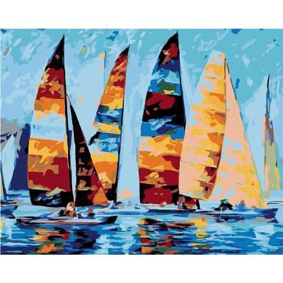 zuty Malování podle čísel Plachetnice na moři 50 x 40 cm vypnuté plátno na rám