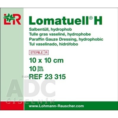 Lomutuell tyl parafinový 10 x 10 cm sterilný 10 ks
