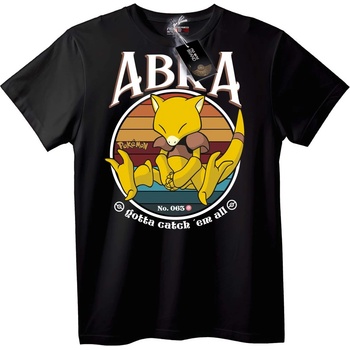 NOONEBRAND Ретро Abra Pokémon Тениска - 2XL, White