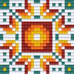 Bright Toys Мозайка с пиксели - Българска народна шевица, 24x24 пиксела - Мотив 23 (BE24023)