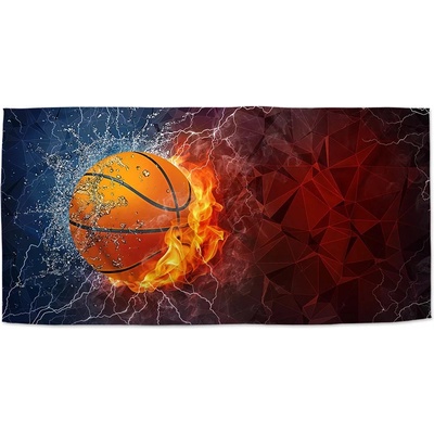 Sablio Ručník s potiskem Basketbalový míč 50 x 100 cm