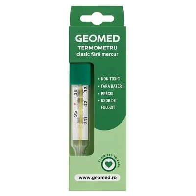 Geomed Mercury Free термометър за подмишница (Under Arm) - без живак, аналогов (6426390732545)