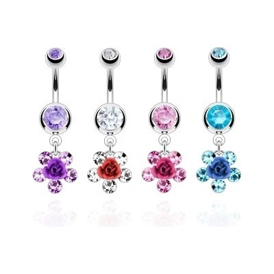 Piercing do pupíku z chirurgické oceli NAL11419