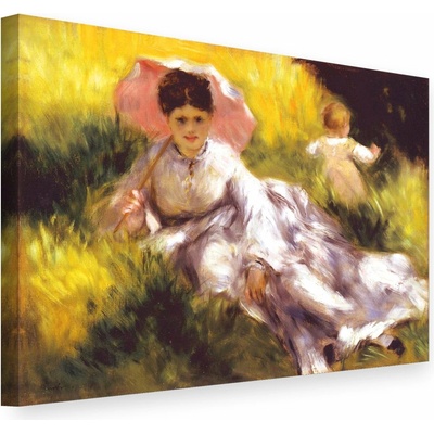 Obraz na plátne WOMAN WITH A PARASOL – Pierre Auguste Renoir - 50x60 cm